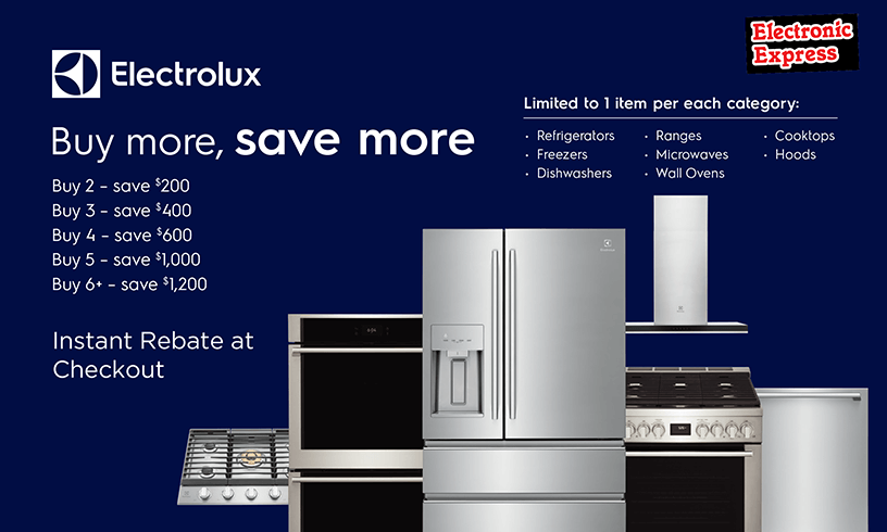 Save $400 Instantly on Electrolux Kitchen Packages Rebates Image
