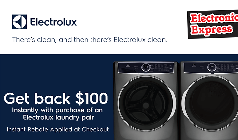 Rebates Image - Electrolux Laundry Get Back $100 January 2024 Rebate