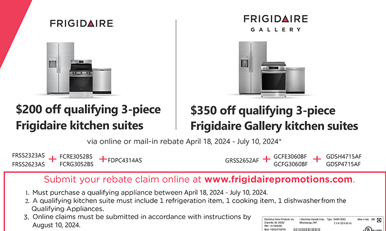 Rebates Image - Frigidaire / Frigidaire Gallery $350 Off Rebate