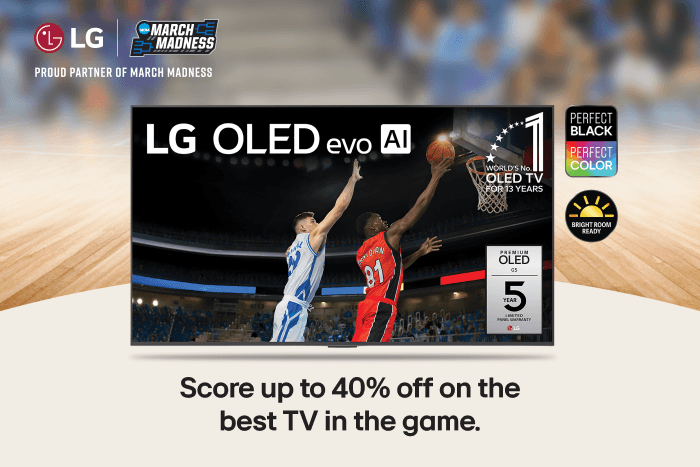 LG March Madness Score up to 40% off on the best TV in the game