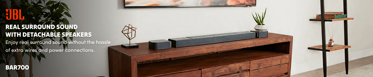 JBL Real surround sound with detachable speakers Bar 700