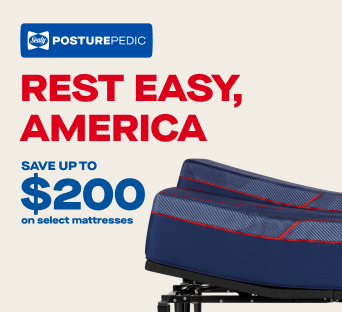 Posturepedic Rest easy, America save up to $200 on select mattressess