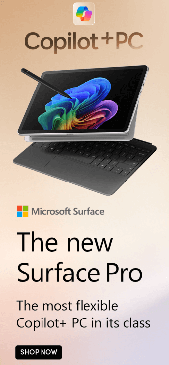 Copilot+PC Microsoft Surface The New Surface Pro The most flexible Copilot+ PC in its class