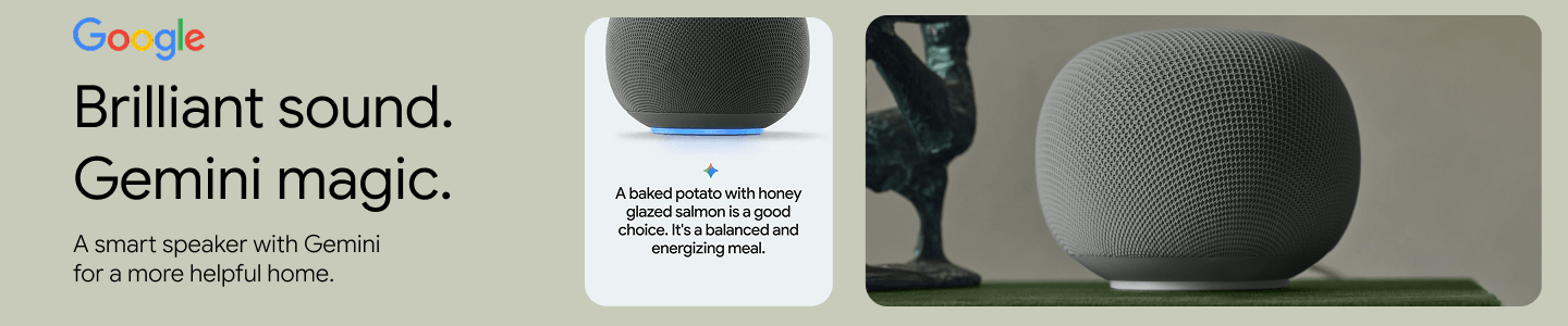 Brilliant sound Gemini Magic A smart speaker with gemini for a more helpful home..