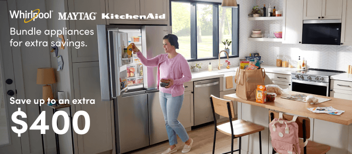 Whirlpool Maytag KitchenAid Bundle appliances for extra saving
