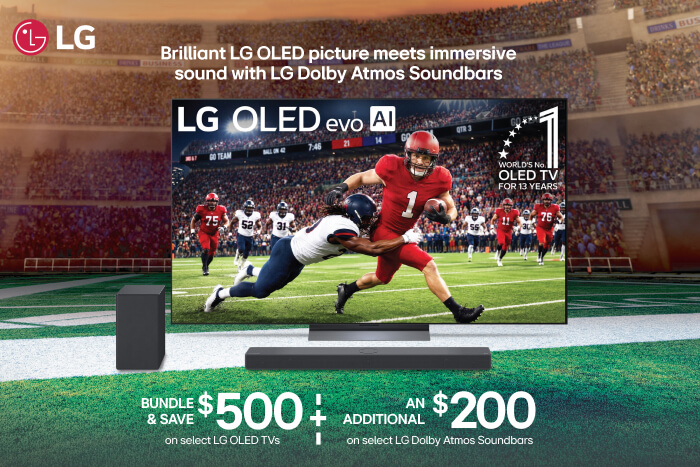 LG Brilliant LG OLED picture meets immersive sound with LG Dolby Atmos Soundbars