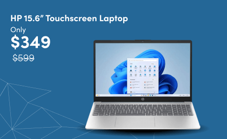 Hp 15.6  Touch Screen Laptop Only $349