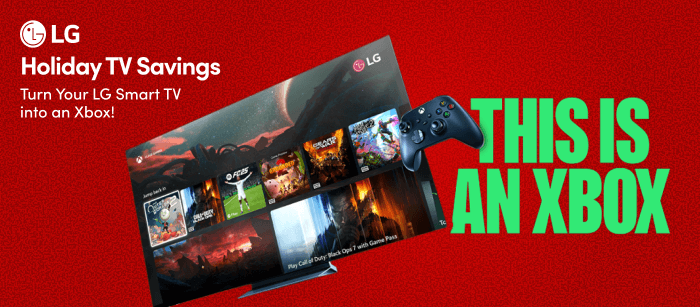 LG Holiday TV Savings This is an Xbox