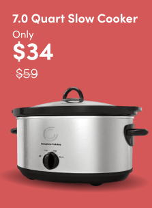 7.0 Quart Complete Cuisine Slow Cooker Only $34