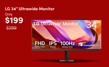 LG 34 Inch Ultrawide Monitor Only $199