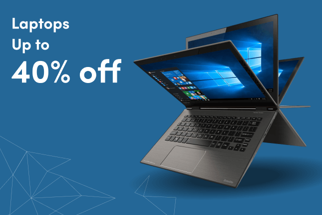 Laptops Up to 40% Off