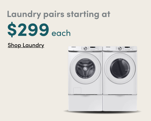 Laundry starting at $299 each