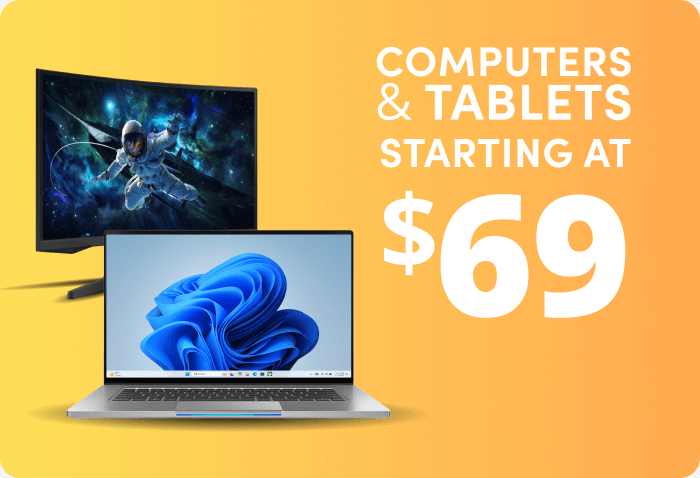 Computers & Tablets starting at $69.