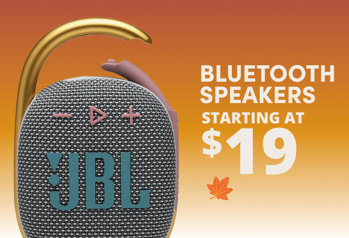 Bluetooth Speakers starting at $19