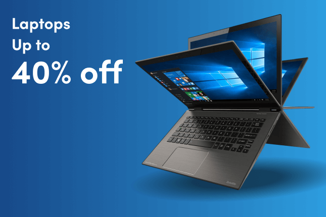 Laptops Up to 40% Off