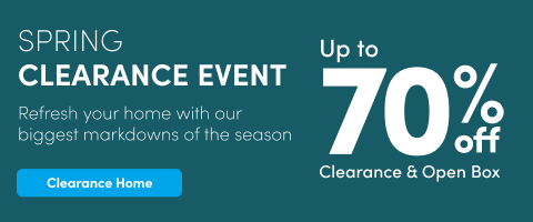 Spring Clearance event up to 70% off Clearance & Open Box