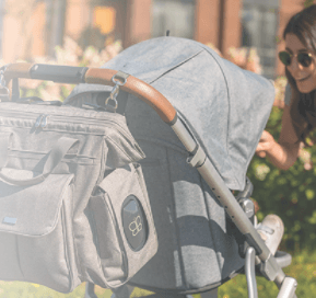 BBLUV mom with child in stroller