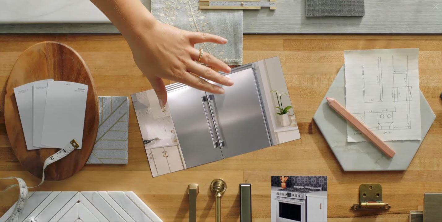 Frigidaire Professional hand moving a picture of a refrigerator thumbnail