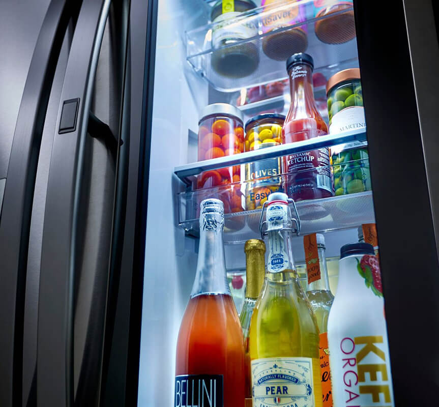 LG Refrigerator with Drinks
