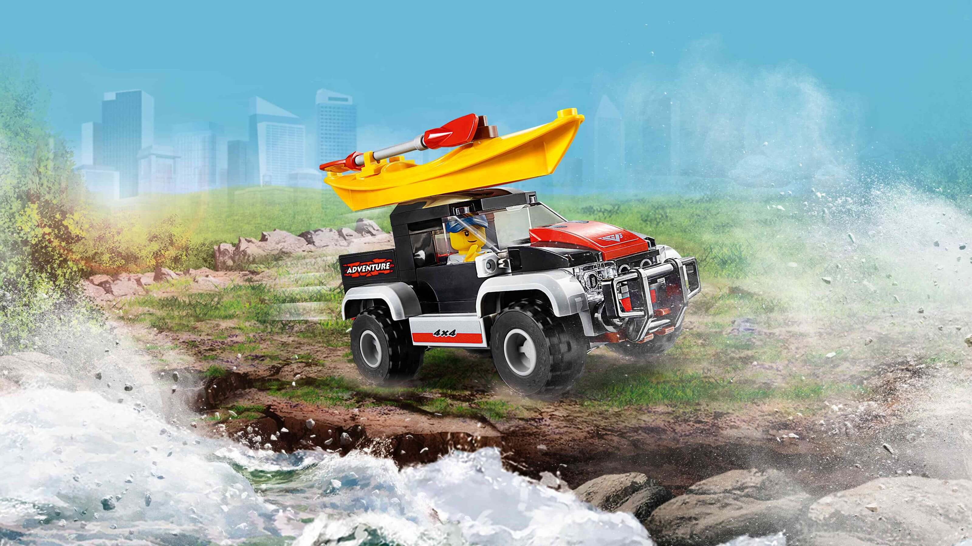 Lego Car with Canoe