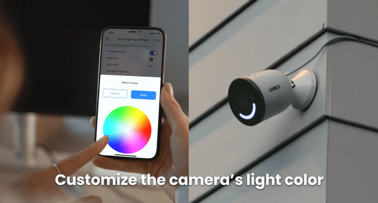 Lorex Customize the Camera's Light Color