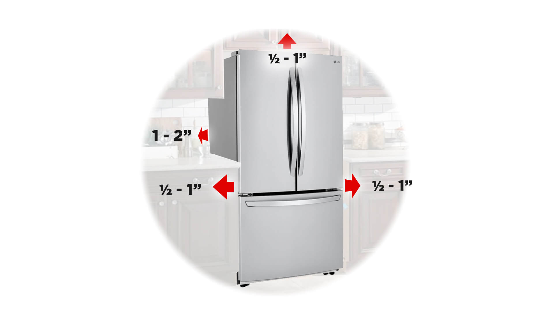 Refrigerator clearances