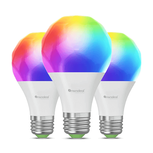 Nanoleaf Essentials Matter A19 | E26 Smart Bulbs (3 Pack) - Multicolor