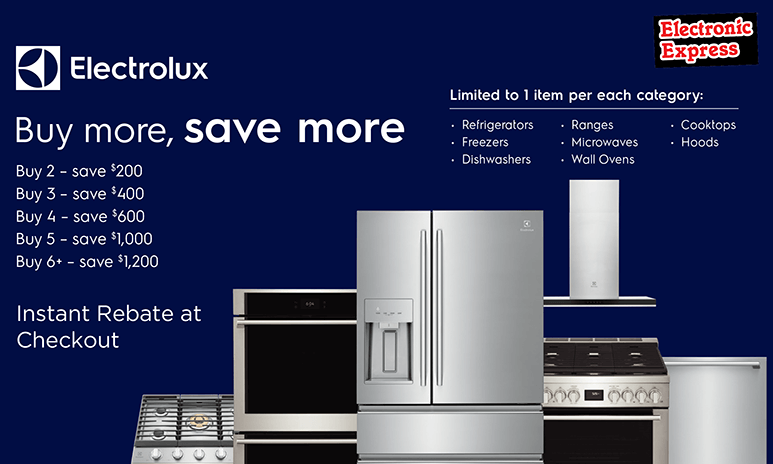 Rebates Image - Electrolux Kitchen Buy More, Save More January 2024 Rebate