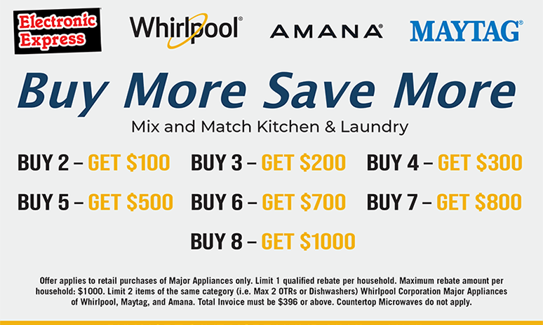 Whirlpool Amana Maytag Buy More Save More Rebate Rebates Image