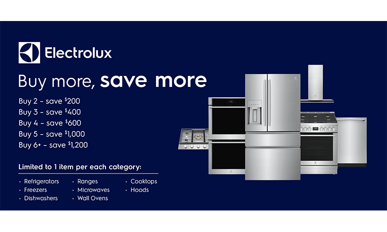 Electrolux Kitchen Buy More, Save More October 2024 Rebate Rebates Image