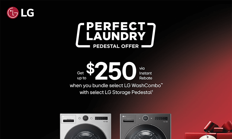 Rebates Image - LG Perfect Laundry Pedestal Offer Rebate