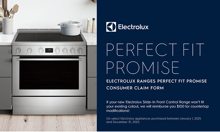 Rebates Image - Electrolux Perfect Fit Ranges Rebate