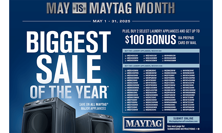 Rebates Image - May Is Maytag Month